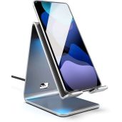 Encased PowerStand: Dimmable LED Wireless Charger for iPhone & Android - Sleek Aluminum Desktop Stand