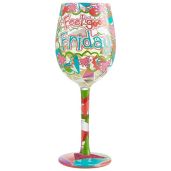 Shop Enesco Lolita Artisan Hand-Painted 15oz Wine Glass - Feel Good Friday Collection