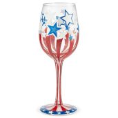 Enesco Lolita Land of The Free Artisan Wine Glass - Colorful 1 Count Design for Unique Celebrations