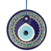 "Erbulus 4.3" Blue Evil Eye Wall Hanging - Handmade Turkish Nazar Amulet for Home Protection & Decor"