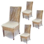 Heavy Duty Clear PVC Chair Covers - 4 Pack Dining Room Protector for Dust, Spills & Pet Hair - Easy Clean Slipcovers