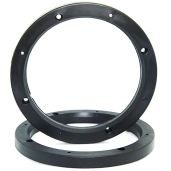 FDXGYH 4 Pcs 6.5-Inch Auto Car Universal Fit ABS Speaker Spacers Car Stereo Speaker Spacer Adaptor Ring Mounting Bracket (Black)