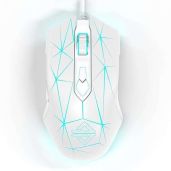 FELICON RGB Lightweight Gaming Mouse: Ergonomic 7-Button USB Gamer Mice for PC, Laptop & Mac - Star White