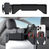 FITALLUS Tesla Phone Mount and Holder for Tesla Model Y (2019-2024) and Model 3 (2018-2023) - Premium Screen Dock Accessory with Dual-Side Clamp, ABS