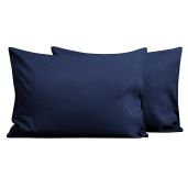 FLXXIE 2 Pack Microfiber Toddler Pillowcases Soft Cozy Travel Covers 14x20 Inches Fits Baby Pillows Navy