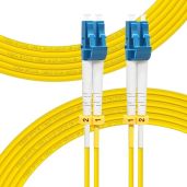FLYPRO Fiber 20M OS2 LC to LC Patch Cable Single Mode Duplex 9/125um LSZH High Speed Fiber Optic Cord for 1G 10G Networks