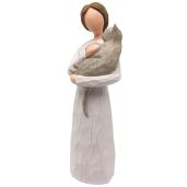 FRUMOASA Cat Memorial Gifts Hand-Painted Cat Angel Figurine Sympathy Gifts for Cat Moms in Memory of Beloved Cats