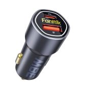 Fanttik USB C Car Charger 38W Dual Port Fast Charging Adapter for iPhone 14 Pro Samsung Galaxy S20 iPad Mini and More