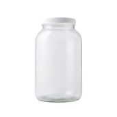FastRack 1-Gallon Wide Mouth Mason Jar - Clear, Durable & Versatile Storage Solution