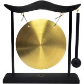 Feng Shui Brass Gong Desktop Zen Art H1301: Enhance Fortune & Serenity in Your Space