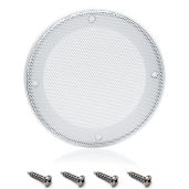 Fielect 5 Inch Speaker Grill Cover Mesh Decorative Circle Woofer Guard Protector Audio Accessories White with Screws