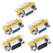Fielect DB9 VGA Gender Changer 9 Pin Male to Female Adapter - Pack of 20 for Serial Applications