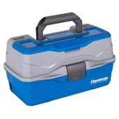 Flambeau Outdoors 6382TB 2-Tray Tackle Box - Classic Blue/Gray Fishing Gear for Organizing Your Bait & Tackle