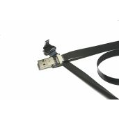 Flat FFC USB FPV Slim Thin Ribbon FPC Cable Micro USB 90 Degree to Standard USB A for Charging and Synchronizing 40CM