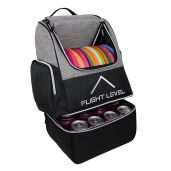 Flight Level Disc Golf Backpack with Insulated Cooler | Frisbee Disc Golf Bag | Large Capacity up to 20 Discs (Gray)