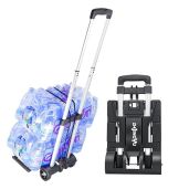 Folding Hand Truck: Lightweight Aluminum Trolley & Collapsible 2-Wheel Dolly for Easy Shopping & Transport