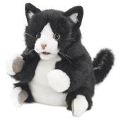 Folkmanis Tuxedo Kitten Hand Puppet Black and White for Kids and Collectors