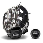 "Franklin Sports Kids Baseball Gloves - RTP Teeball Set for Boys & Girls - Right Hand Throw - 9.5" Black Mitt & Ball"