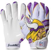 Franklin Sports Minnesota Vikings Youth NFL Receiver Gloves - Kids' Silicone Palm Football Gear