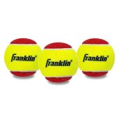 Franklin Sports Starter Tennis Balls - Pressureless, Low Bounce, Perfect for Beginners & Training - 3 Pack for All Court Surfaces