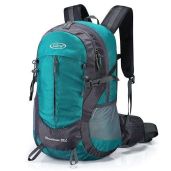 G4Free 35L Hiking Backpack - Lightweight, Water-Resistant Daypack with Rain Cover for Men & Women (Peacock Green)
