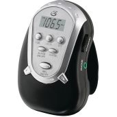 GPX R300S AM/FM Armband Radio with Earbuds - Portable Black Music Player