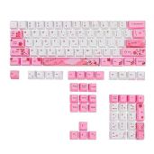 GTSP 104 Pink Keycaps - Cute Japanese Custom Dye-Sub Set for Cherry MX & Gateron Switches | Perfect for 60% Mechanical Keyboards