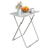 Garden 4 You Portable Folding TV Tray Table Lightweight Small Sofa Bedside Snack Tray 15 x 18.9 x 26 in Smoky Grey 1PC