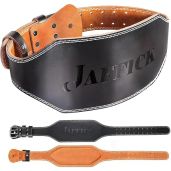 Genuine Leather Weight Lifting Belt for Men 6 Inch Brown Gym Back Support Powerlifting Heavy Duty Training Equipment