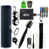 Golf-EZ Essentials Kit: Towel, Brush, Alignment Tool & More for Perfect Golfing