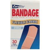 Great Lakes Wholesale Flexible Fabric Bandages 30-Ct - Durable & Comfortable First Aid Supply