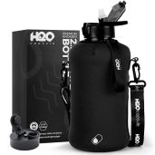 Buy H2O Capsule 2.2L Half Gallon Water Bottle - BPA Free, Reusable with Sleeve & Straw Lid - Perfect for Sports & Outdoor Use!