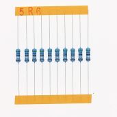 HUABAN 100 Pieces 0.5 Watts 1 2W 5R6 5.6 Ohm 1% Metal Film Resistor