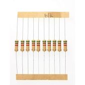 HUABAN 100 Pieces 1 Watts 1W 5K1 Ohm 5% Carbon Film Resistor