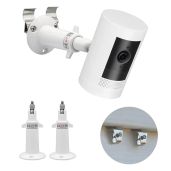 Haoyou Ring Camera Vinyl Siding Wall Mounts No Drill 360 Degree Adjustable,Compatible with Ring Stick up Cam & Ring Indoor Cam?2Pack White?