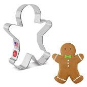 "Happy Gingerbread Man Cookie Cutter - Large 5.25" by Ann Clark for Perfect Holiday Baking"