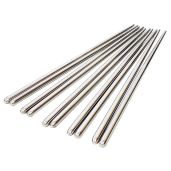 Happy Sales HSCS-SPL01 5 Pairs Stainless Steel Chopsticks Plain Durable and Elegant for Everyday Use