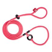 No Pull Dog Harness and Leash Set for All Breeds Cushioned Rope Design Prevents Escaping and Pulling Medium Large Pink