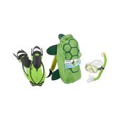 Mares Italian Collection Premium Youth Sea Pals Snorkeling Set with Ultra-Clear Tempered Glass Lens for Kids