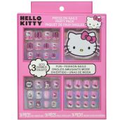 Hello Kitty Press-On Nails Party Pack: 36 Self-Adhesive Nail Designs for Fun & Easy Nail Art