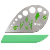 Luxiv Stainless Steel Herb Stripper Tool for Kale Chard Thyme Basil Rosemary 9 Holes Metal Leaf Peeler Kitchen Gadget