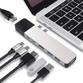 HyperDrive USB C Hub for MacBook Pro/Air: 6-in-2 Multi-Port Dongle with 4K HDMI, Gigabit Ethernet & 100W Power Delivery