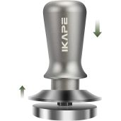 IKAPE 53mm Espresso Tamper Premium Barista Coffee Tool with Calibrated Spring Loaded Flat Stainless Steel Base for Breville 54mm Portafilter