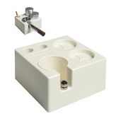 IKAPE ABS Espresso Knock Box 7 in 1 Coffee Organizer for 51 54 58MM Tamper Distributor Portafilter Puck Screen Accessories White