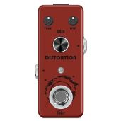 ISET Mini Distortion Guitar Pedal True Bypass for Electric Guitar and Bass Compact Effect Pedal