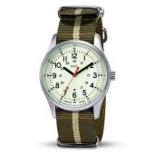 Infantry Men's Glow in the Dark Military Watch | Waterproof Analog Outdoor Sport Wristwatch with Nylon Band