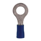 Buy 100 Pack Bay Vinyl Terminal Ring Connectors 16/14 Gauge 1/4 Inch - Durable Blue BVRT14