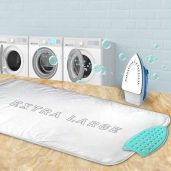 Extra Large Ironing Mat (47.25x21.55) - Portable, Double-Sided Heat Pad for Easy Ironing & Perfect Ironing Board Replacement