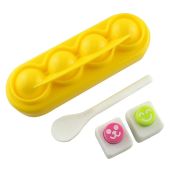 JCBIZ 4-Pc Rice Ball Mould Set & Seaweed Punch - DIY Sushi Maker Tools for Fun Lunches