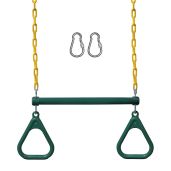 "Jungle Gym Kingdom Swing Sets: 18" Trapeze Bar & Heavy Duty Chain for Backyard Fun"